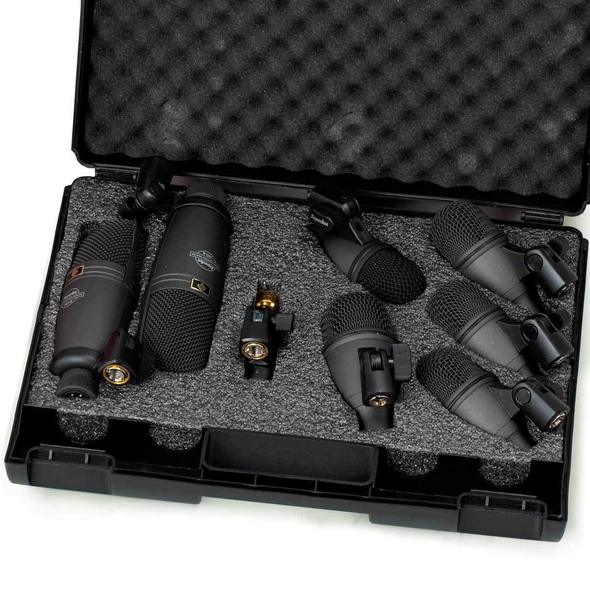 DRUM KIT MIC SET SONATA W/CASE 8PCE SUPERLUX