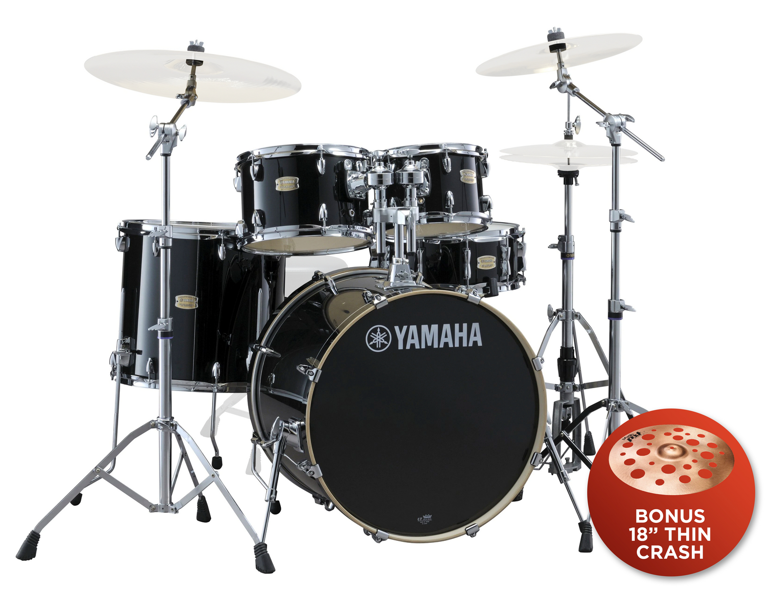 Yamaha Stage Custom 20" Fusion Drum Kit Raven Black