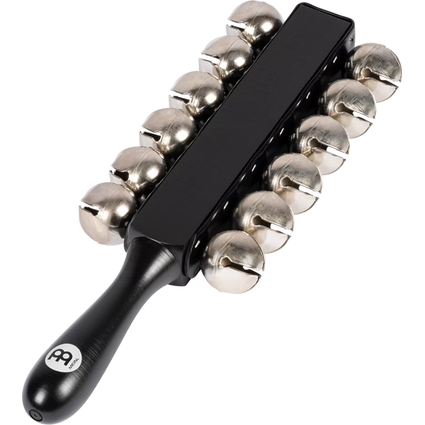 Sleigh Bells: Wood Handle, 12 Steel Bells, Black