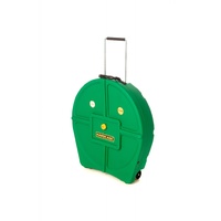 Hardcase 24 Inch Cymbal Case (Holds 12) w/wheels [Light Green]