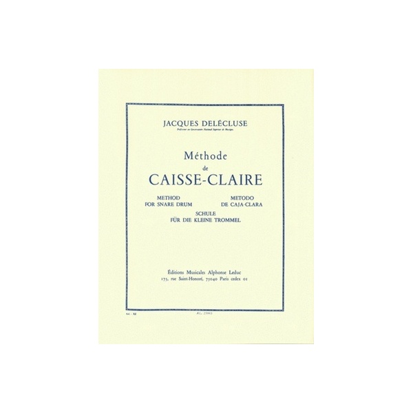 Method for Snare Drum - Caisse-Claire