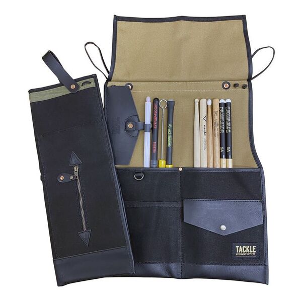 Tackle Waxed Canvas Bi-Fold Stick Bag - Black