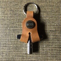 TACKLE LEATHER DRUM KEY AND CASE