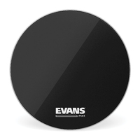 Evans MX1 Black Marching Bass Drum Head, 18 Inch