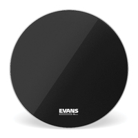Evans EQ3 Resonant 20” Black w/ No Port Bass Drum Head