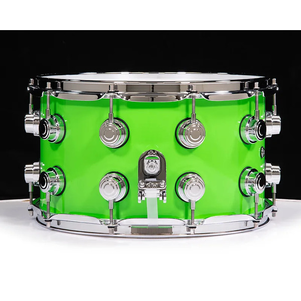 DW Collectors 14 x 8 Neon Green Over Brass Snare Drum