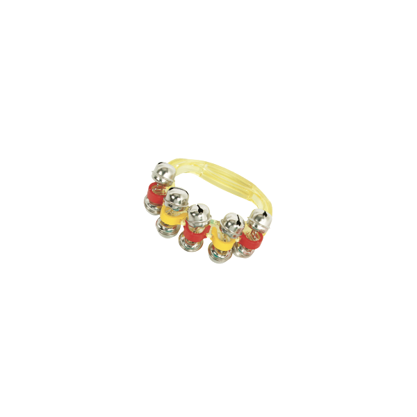 10 SLEIGH BELLS TRANSPARENT YELLOW HANDLE