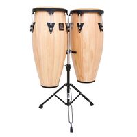 LP Aspire 10 + 11 Inch Conga Set w/ Stand - Natural Wood