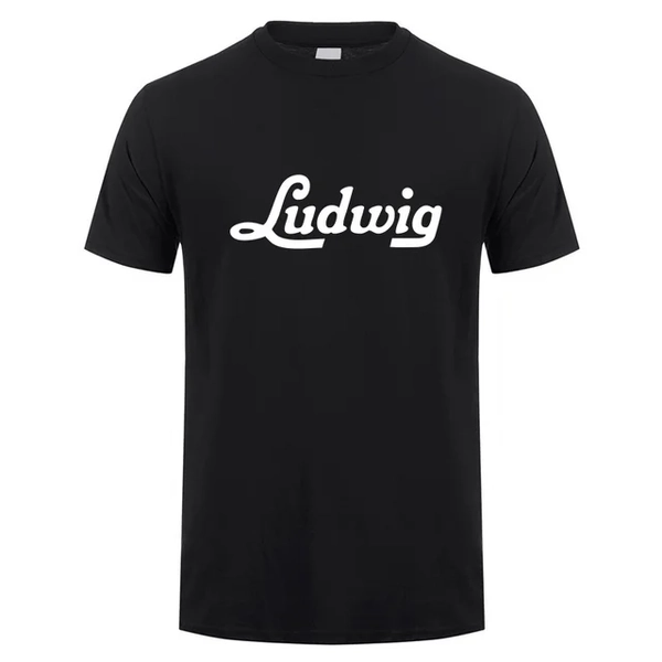 Ludwig Logo Vintage Black T Shirt - Large