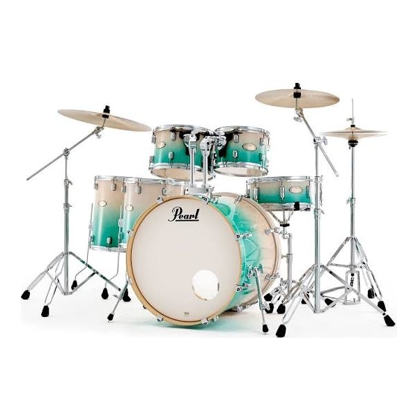 Pearl Decade Maple Artisan 22" 6-Piece Kit - White Beach Pine Fade (free 14" add on floor tom)