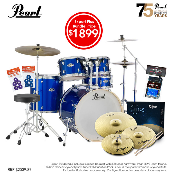 Pearl Export EXX 22" Fusion Plus Kit w/ Hardware - [High Voltage Blue]
