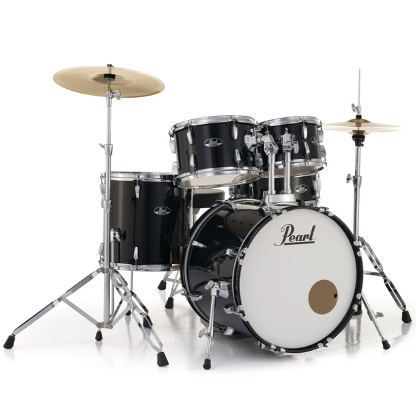 Pearl Roadshow 20" 5-Piece Drum Kit with Hardware and Cymbals - Jet Black