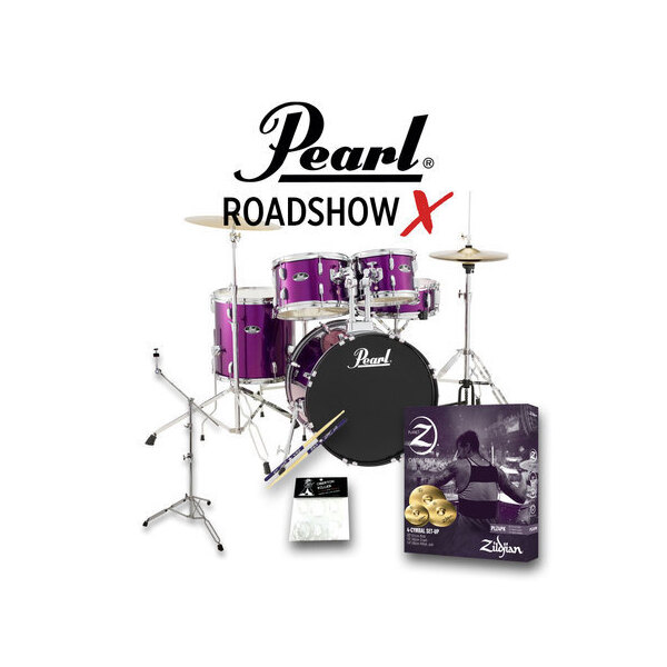 Pearl Roadshow-XE 22" Fusion Plus Drumkit Package Pink Metallic