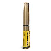 ProMark Rebound 5A Hickory Drumstick, Acorn Wood Tip, FireGrain Bonus 4-Pack