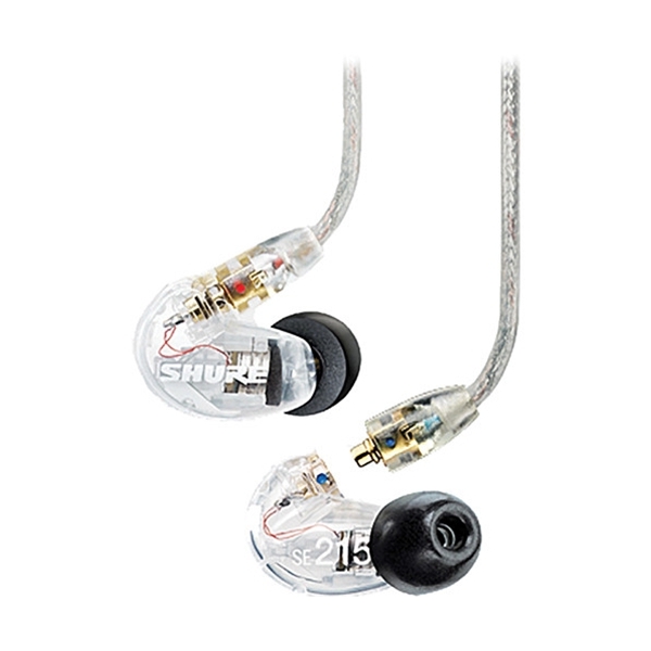 Shure SE215 Sound-Isolating In-Ear Earphones (Clear)