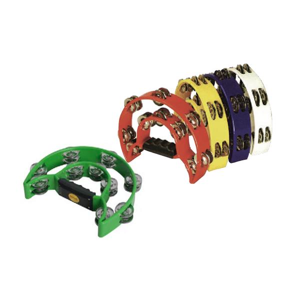 Mano Percussion Half Moon Tambourine (White)