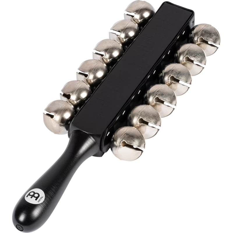 Sleigh Bells: Wood Handle, 12 Steel Bells, Black