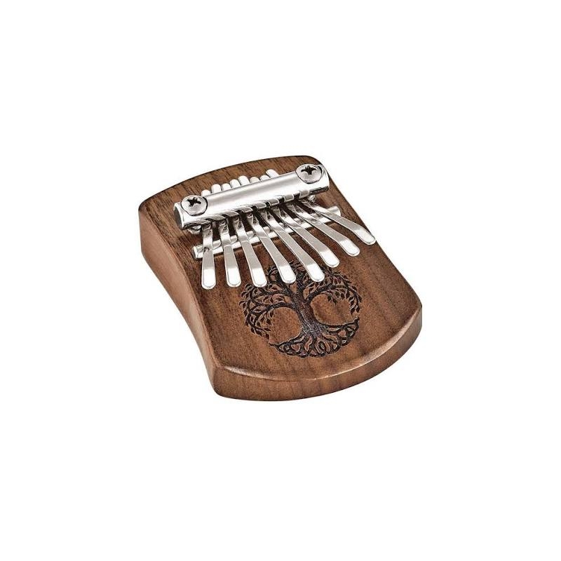 Mini Kalimba, 8 notes, Black Walnut, Tree of Life