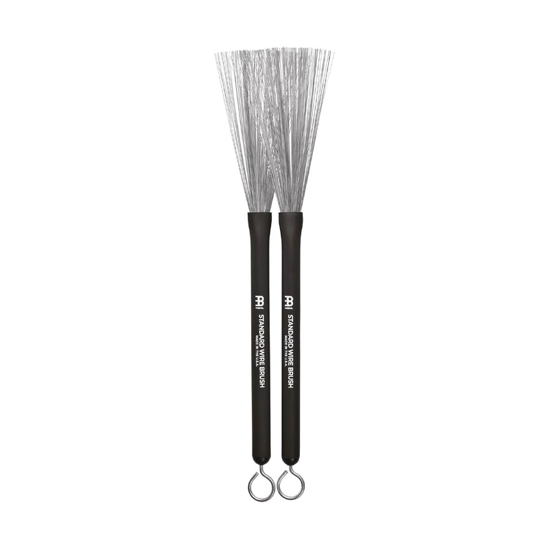 Meinl SB300 Standard Wire Brushes Retractable w/ Rubber Grip