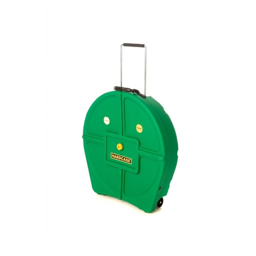 Hardcase 24 Inch Cymbal Case (Holds 12) w/wheels [Light Green]
