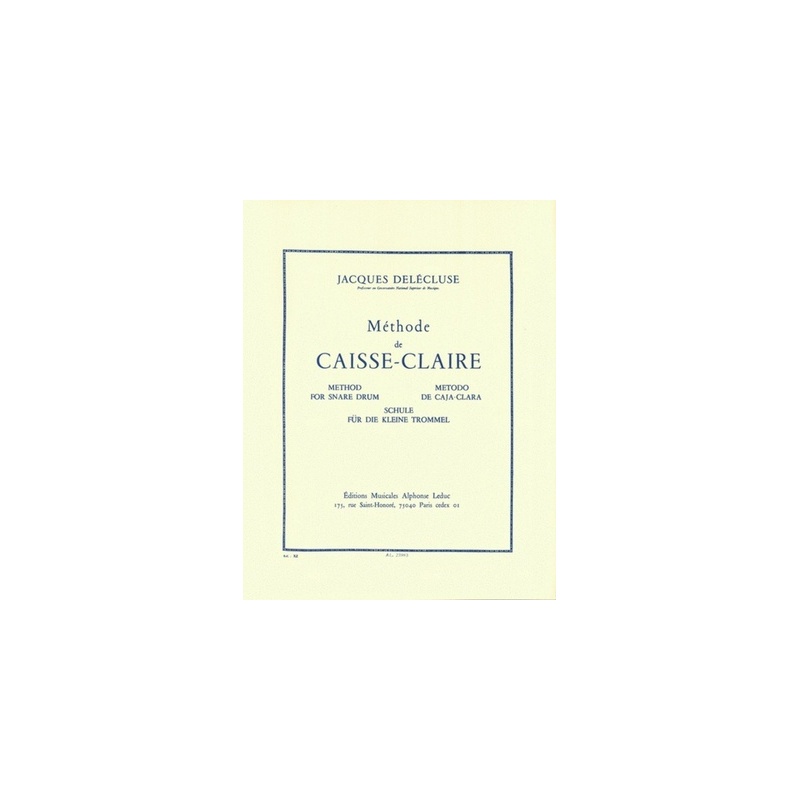 Method for Snare Drum - Caisse-Claire