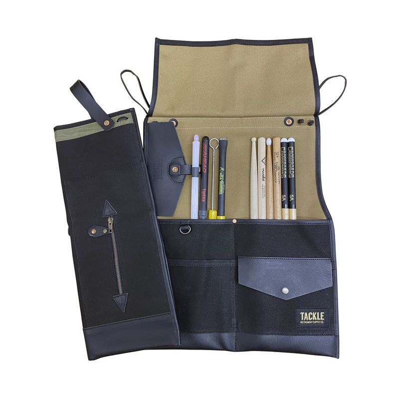 Tackle  Waxed Canvas Bi-Fold Stick Bag - Black