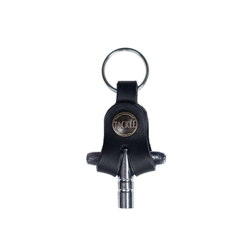 Tackle  Leather Drum Key Case - Black