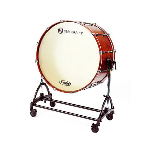 Bergerault 32 x 22 Inch Concert Bass Drum with tilting stand