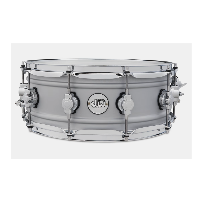 DW Design Snare, Matte Aluminum, 5.5x14