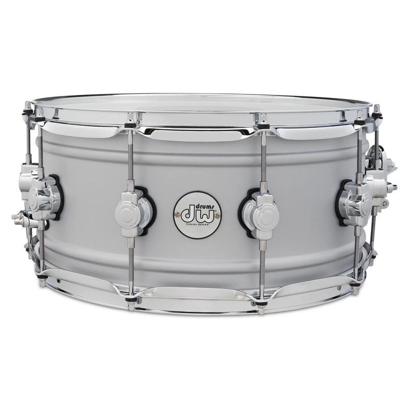 DW Design Series Snare, Matte Aluminum, 14"x 6.5"