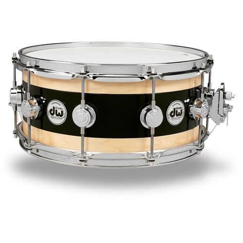 DW Collector's Series Reverse Edge Snare - Natural Lacquer over Maple w/ Chrome Hardware