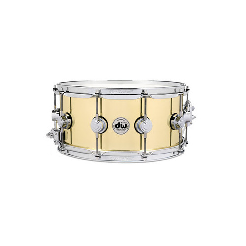 DW Collectors Polished Bell Brass 14 x 6.5 Snare w/ Chrome Hardware