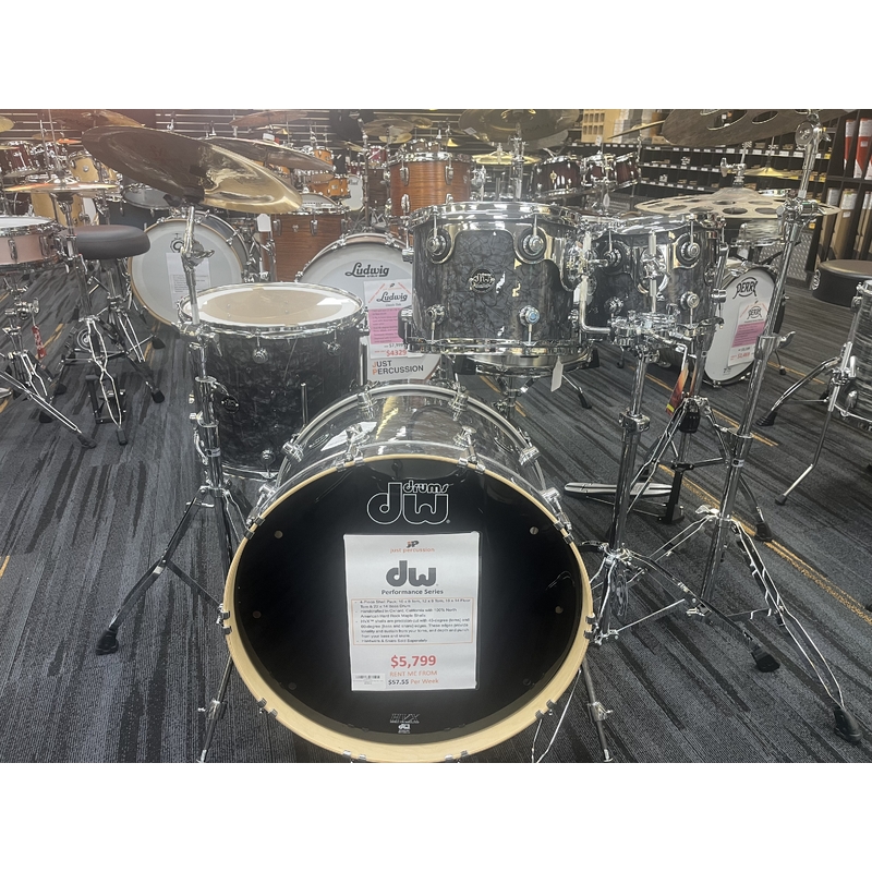 DW Performance Series 22" 4-Piece Shell Pack - Black Diamond Finish Ply