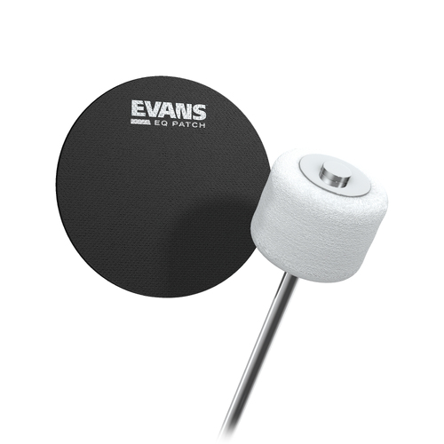 Evans EQ Single Pedal Bass Drum Patch Black Nylon 2 Pack