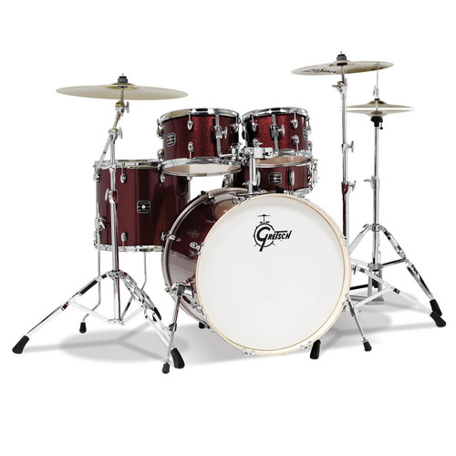 Gretsch Energy 22" 5 Piece Drum Kit with Hardware - Ruby Sparkle