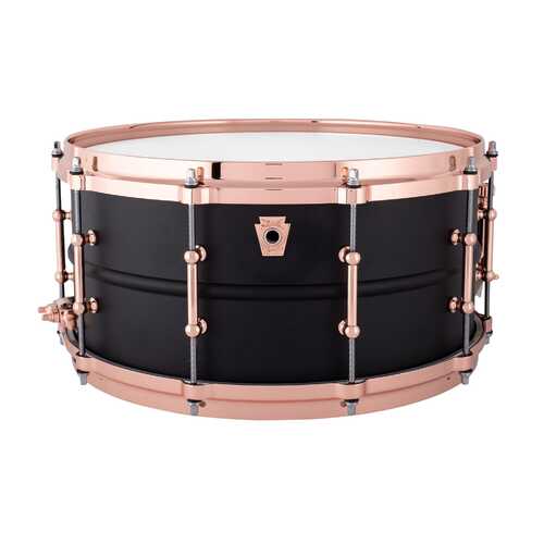 Ludwig Custom Black Beauty Hot Rod 14 x 6.5 Matte Black w/ Copper Snare Drum