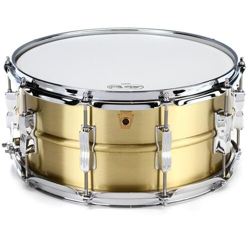 LUDWIG ACRO BRUSHED BRASS SNARE DRUM - 6.5X14"