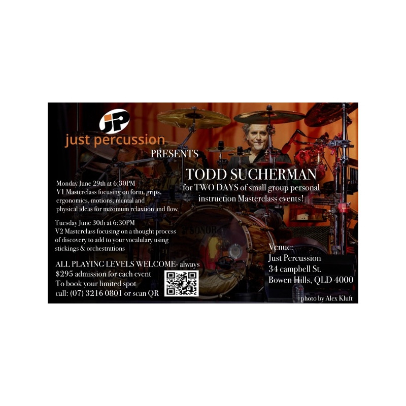 Todd Sucherman Masterclass - 29 + 30 June 2026