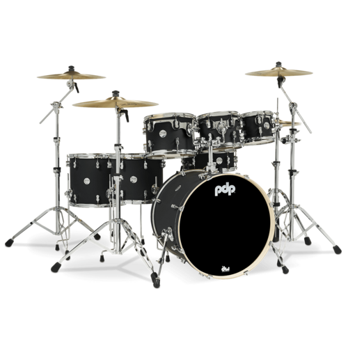 PDP Concept Maple 22" 7 Piece Shell Pack - Satin Black Finishply