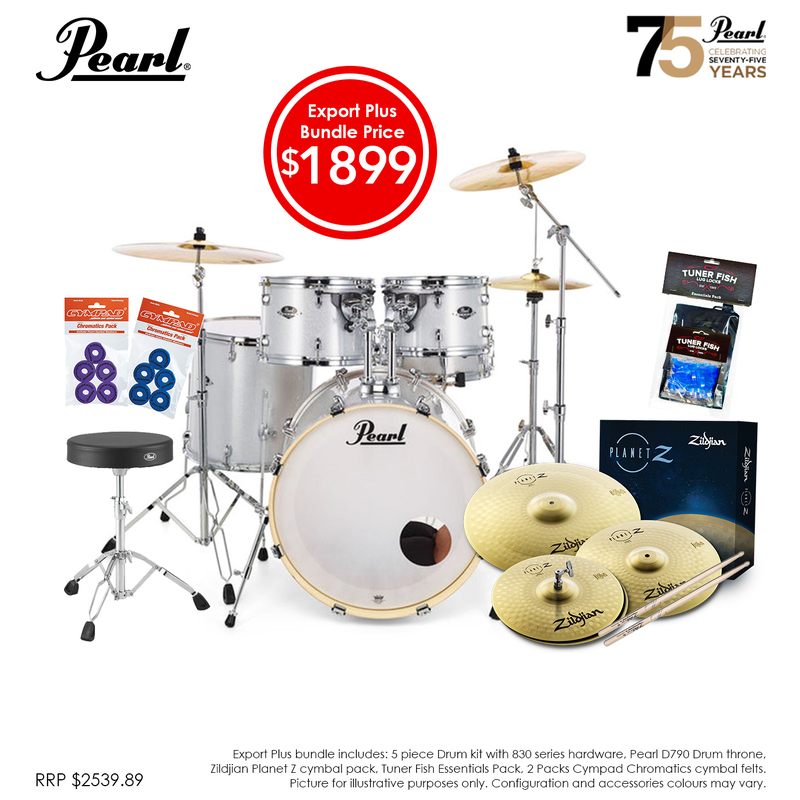 Pearl Export PLUS 20" Fusion Drumkit Package Arctic Sparkle
