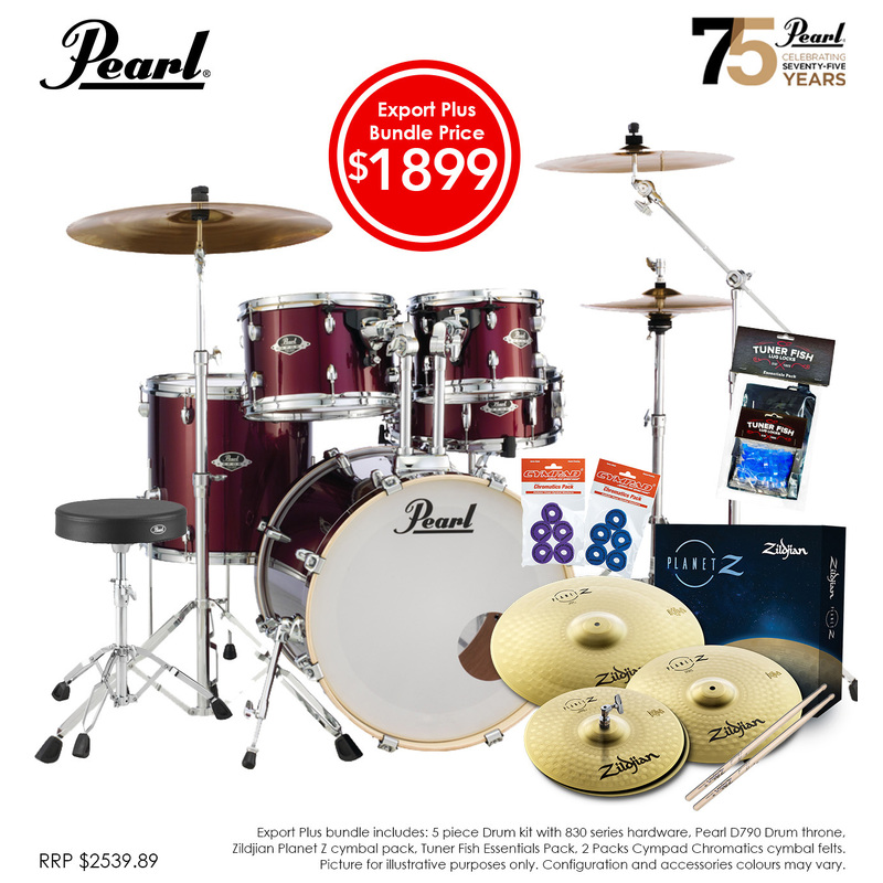 Pearl Export PLUS 20" Fusion Drumkit Package Burgandy