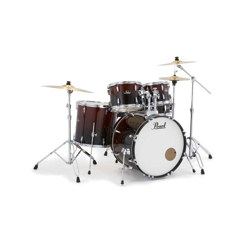 PEARL ROADSHOW 5 PIECE FUSION KIT W/ HARDWARE AND CYMBALS - GARNET FADE