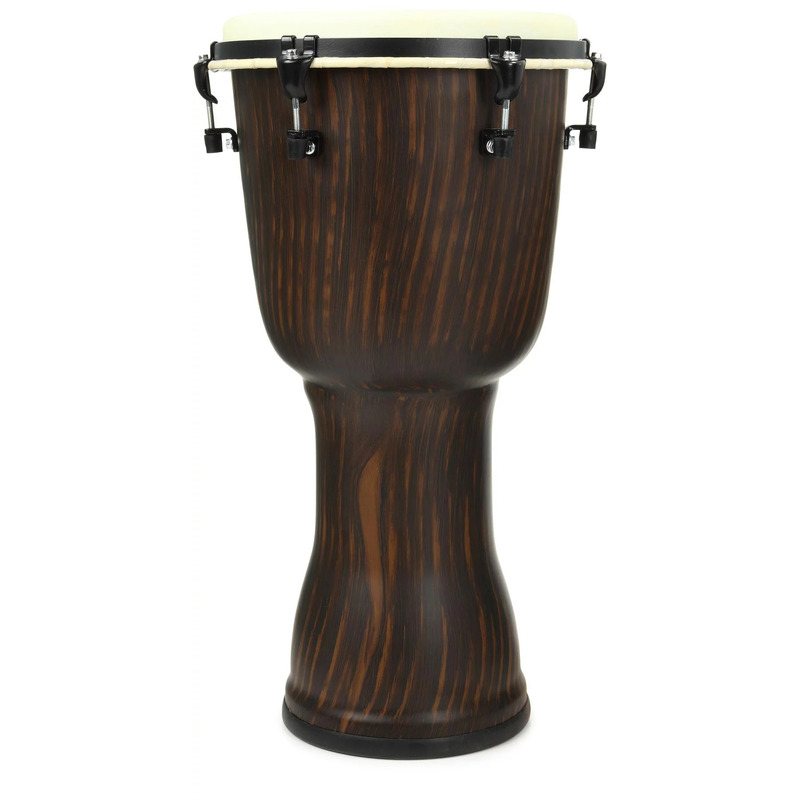 12" SYNTHETIC SHELL DJEMBE, TOP TUNED  - ARTISAN STRAIGHT GRAIN LIMBA