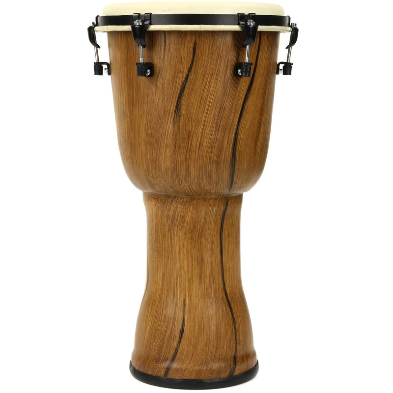 12" SYNTHETIC SHELL DJEMBE, TOP TUNED  - ARTISAN WEATHERED OAK