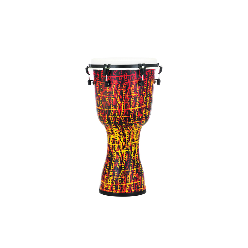 12" SYNTHETIC SHELL DJEMBE, TOP TUNED  - TRIBAL FIRE