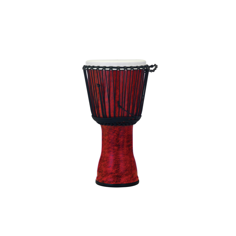 PEARL 12" ROPE TUNED SYNTHETIC SHELL DJEMBE   MOLTEN SCARLET