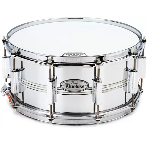 DUOLUXE 14x6.5 SD Ê- DUAL BEADED CHROME BRASS W/INLAY