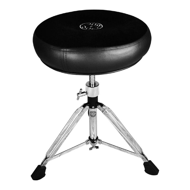 Roc-N-Soc Drum Throne Manual Spindle Round Seat - Black
