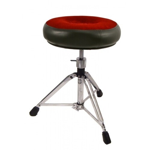 Roc-N-Soc Drum Throne Manual Spindle Round Seat - Red