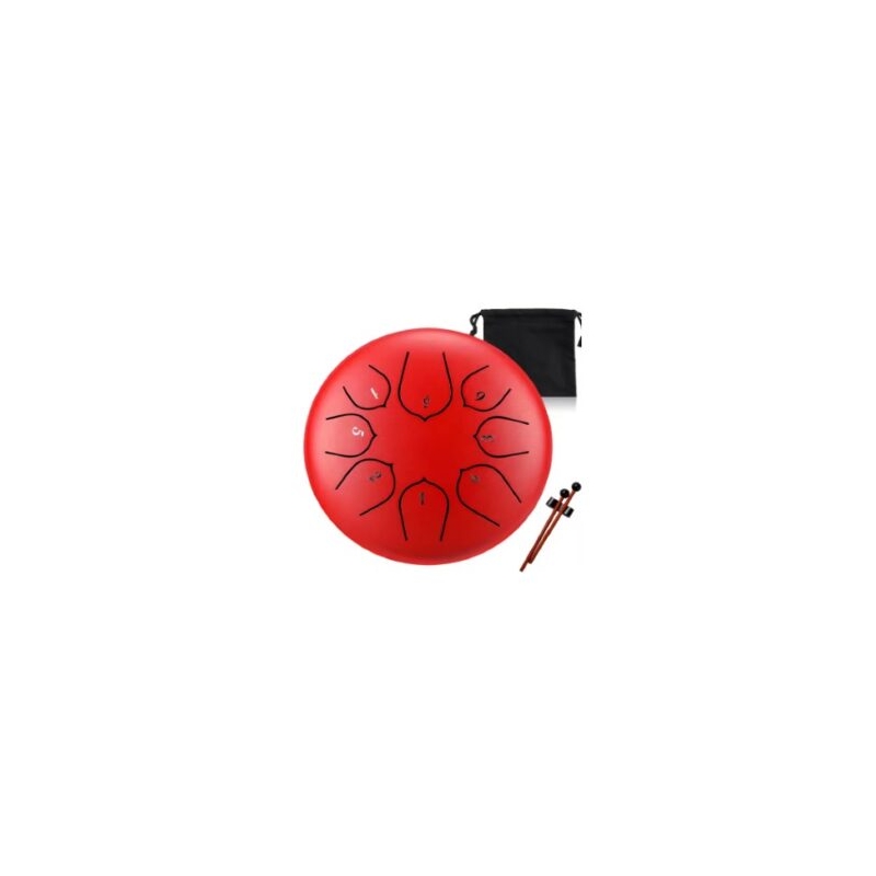Samba Tongue Drum Red 6"